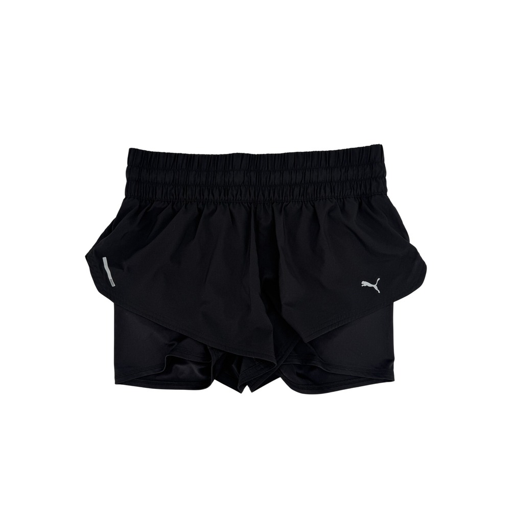 Puma 2-in-1 Running Shorts XL Black Activewear Gym Training Workout Athleisure